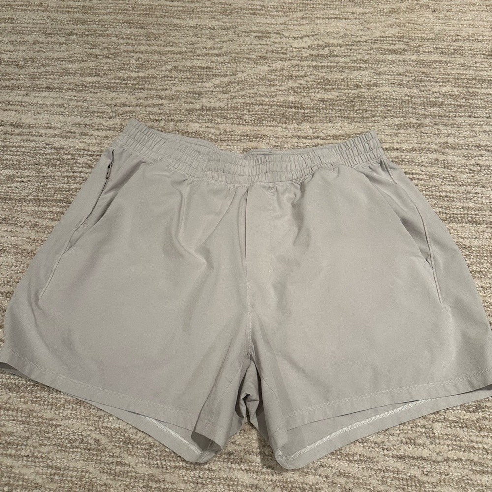 Lululemon pace breaker shorts, size XL, linerless, 5” inseam. Color is bone.